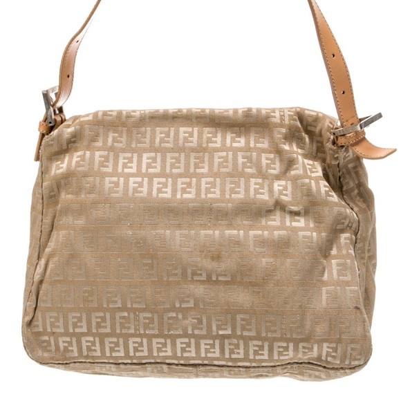 Fendi Mamma Baguette Fendi Zucca bag Tan flap bag purse nude bag - Picture 13 of 15